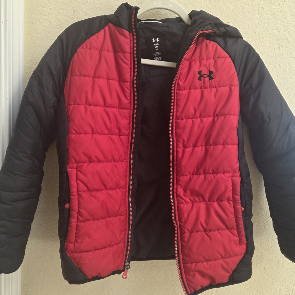 Under Armour Kids Red and Black Puffer Jacket